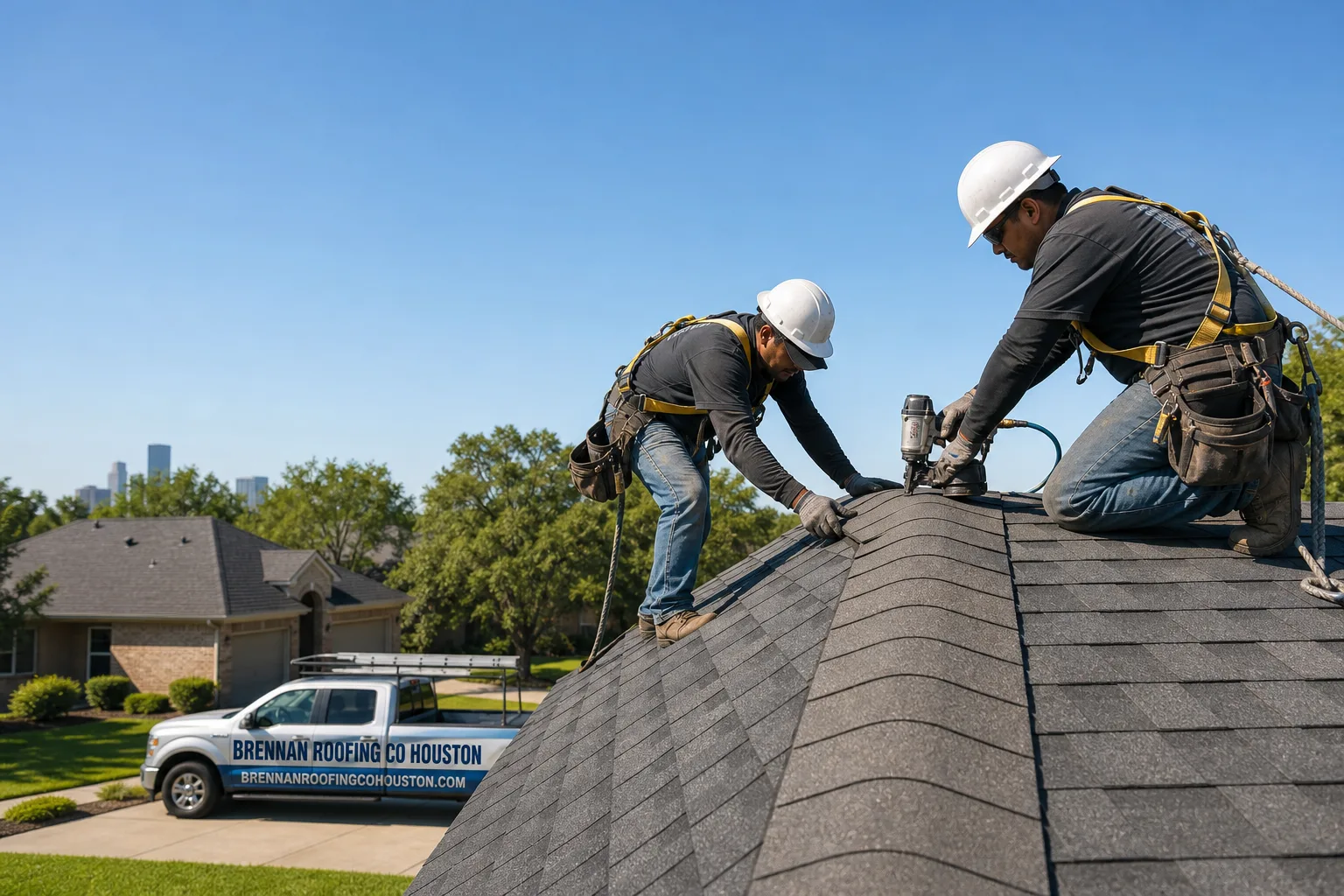 Brennan Roofing Co Houston roofing team